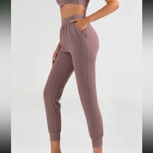 SHEIN | Dusty Pink High Waist Yoga Joggers